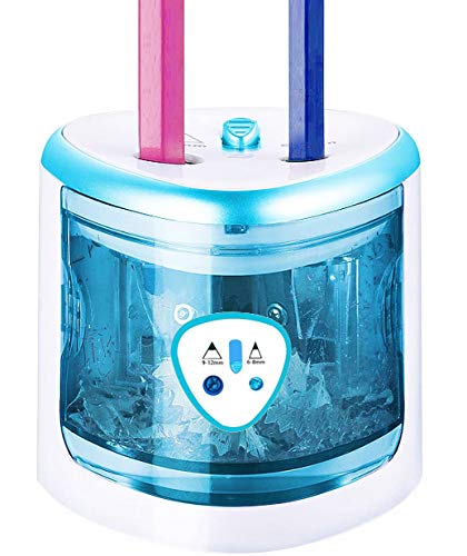 (BLUE) - Electric Pencil Sharpener With Battery Operated, Pencils Sharpener Automatic Supplies For Kids Desk, Electric Sharpener For Coloured Pencils By ARPDJK