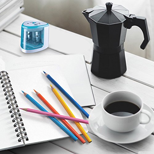 (BLUE) - Electric Pencil Sharpener With Battery Operated, Pencils Sharpener Automatic Supplies For Kids Desk, Electric Sharpener For Coloured Pencils By ARPDJK