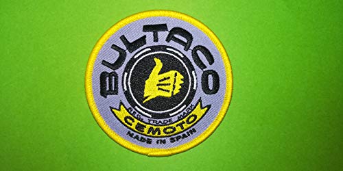 BLUE HAWAI A520 - Parche Escudo de Bultaco (8 cm), Color Amarillo