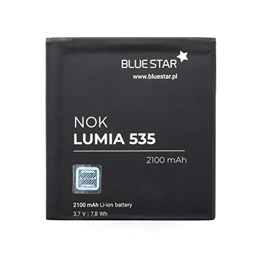Blue Star Premium - Batería de Li-Ion litio 2100 mAh de Capacidad Carga Rapida 2.0 Compatible con el Microsoft Lumia 535