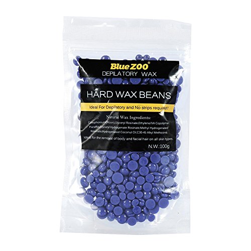 Bluezoo – La depilación original de granos de cera dura – Lavanda – Ideal para la eliminación indolora del bikini y el pelo corporal para todos los tipos de piel – 100 g (lila)