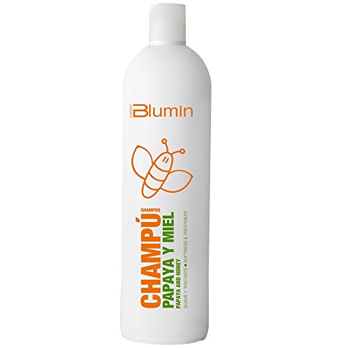 Blumin Champú Suave y Tratante de Papaya y Miel Efecto Sedoso y Ultrabrillante Aporte Extra de Sales Minerales, 1000 ml
