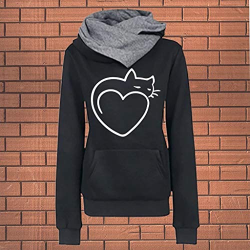 Blusa de Felpa Casual de Invierno de Manga Larga con Costuras de Manga Larga para Mujer Anchas Bolsillo Camiseta de Manga Larga Blusa Tops Pullovers en Oferta y Marca