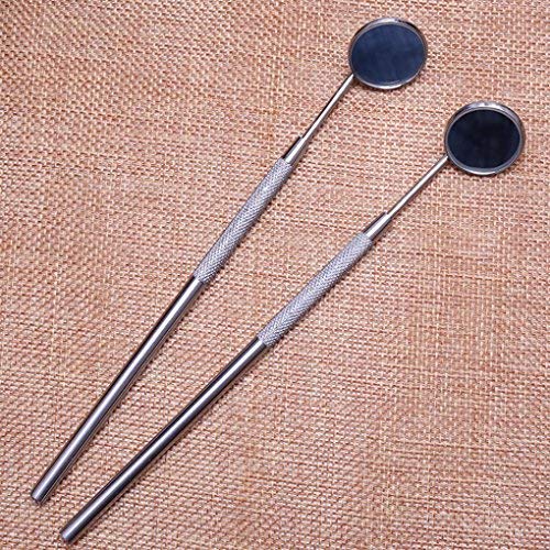 Bobury La Belleza del Acero Inoxidable Espejo de Maquillaje Instrumentos dentales para Extensiones de pestañas/inspeccionar el Instrumento
