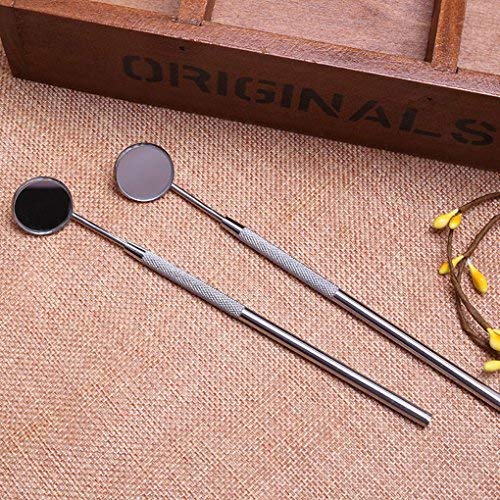 Bobury La Belleza del Acero Inoxidable Espejo de Maquillaje Instrumentos dentales para Extensiones de pestañas/inspeccionar el Instrumento