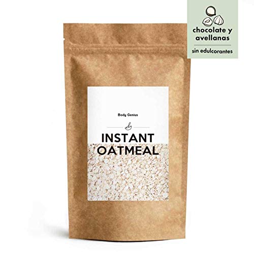 BODY GENIUS Harina de Avena (Sabor Chocoavellana SIN Endulzante). 500g. Avena Certificada Sin Gluten. Sin Azúcares Añadidos. Buena Digestión y Micronización. Hecho en España.