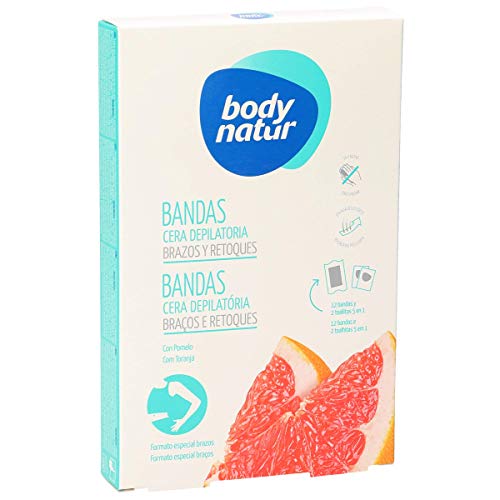 BODY NATUR bandas de cera depilatorias brazos y retoques caja 12 uds
