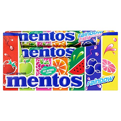 Boîte de 40 rouleaux Mentos Rainbow