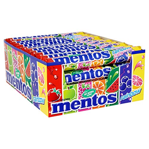 Boîte de 40 rouleaux Mentos Rainbow