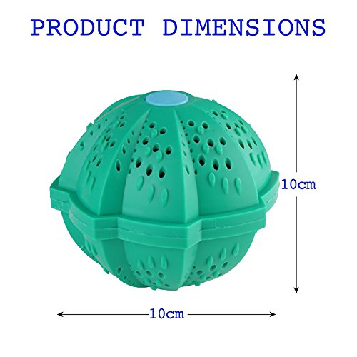 Bola Eco para Lavadora, 10cm| Natural e Hipoalergenico| Ecológico y Reutilizable| hasta 1500 Ciclos de Lavado Sin Detergente.