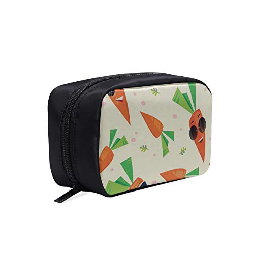 Bolsa de belleza cosmética Zanahoria Naranja Alimentos saludables Mujer Bolsa de cosméticos Bolsas de viaje lindas para mujeres Bolsa de cosméticos para hombres Bolsas de cosméticos Estuche multifun
