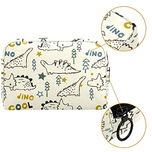 Bolsa de cosméticos dentada Mini dinosaurio adorable espacioso maquillaje bolsas de viaje neceser accesorios organizador