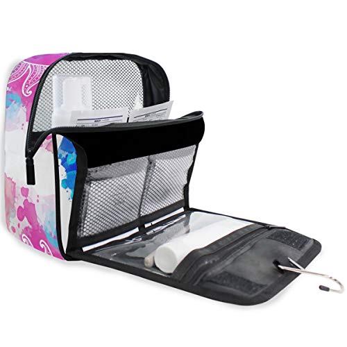 Bolsa de cosméticos Viaje Colgando Bolsa de aseo Misterioso Sol Luna Patrón Bolsa de almacenamiento de viaje Bolsa de maquillaje portátil Bolsa organizadora para las mujeres