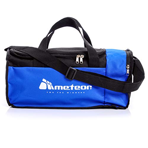 Bolsa de Deporte Gimnasio Fitness Viaje Vacaciones Deportiva - Bolso Universal con Bandolera - Bolsa plegada Ideal para jóvenes y Adultos, Hombre y Mujer 20L y 40L (Azul/Negro, 20 L)
