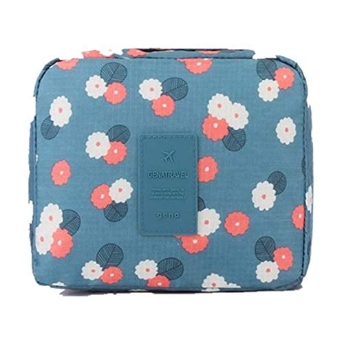 Bolsa de maquillaje multifuncional, portátil, bolsa de almacenamiento portátil, pequeña impermeable, adecuada para el viaje, en casa. Melonenrote Blume