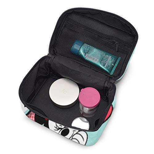 Bolsa de maquillaje Sweet Minnie portátil de viaje, bolsa grande de malla, organizador de brochas de maquillaje, bolsa de aseo para mujeres y niñas