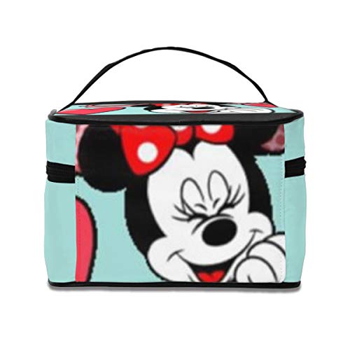 Bolsa de maquillaje Sweet Minnie portátil de viaje, bolsa grande de malla, organizador de brochas de maquillaje, bolsa de aseo para mujeres y niñas