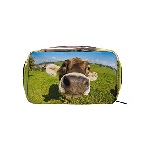 Bolsa de maquillaje Swiss Cow Fisheye Nose Shot Cosméticos Bolsa de mano