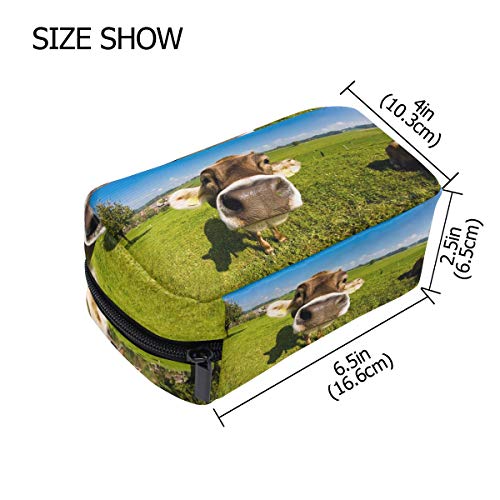 Bolsa de maquillaje Swiss Cow Fisheye Nose Shot Cosméticos Bolsa de mano