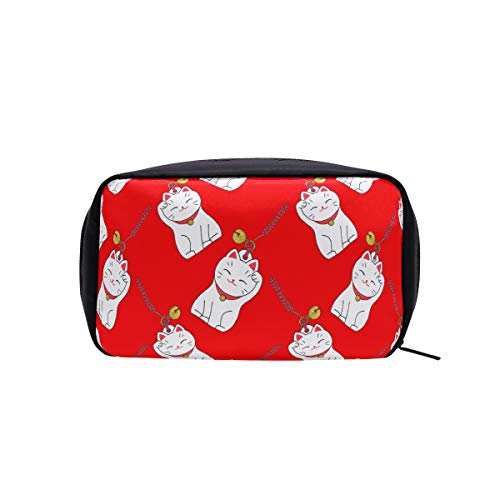 Bolsa de viaje de tocador Maneki Neko Lucky Fortunate Welcome Cat Wonder Bolsas de mujer Bolso de mujer Viaje Niños Bolsa de maquillaje de viaje Bolsas de cosméticos Funda multifunción Herramienta Bo