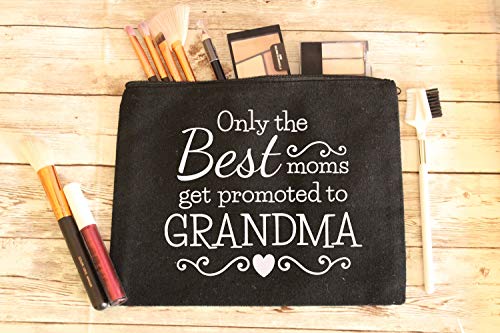 Bolsa para abuela, regalo ecológico, bolsa de maquillaje de lona, regalo del día de la madre, nueva abuela, anuncio de embarazo, mármol azul feliz