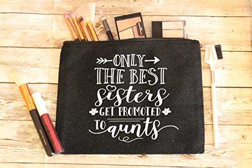 Bolsa para tía, regalos para tía, regalo ecológico, bolsa de maquillaje de lona, regalo para el día de la madre, nueva tía, anuncio de embarazo, mármol azul feliz