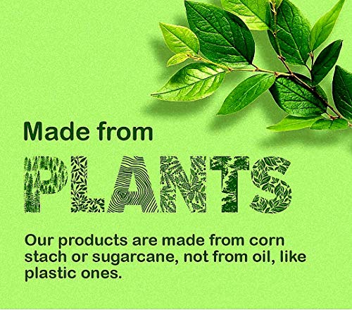 Bolsas Biodegradables y Compostables Tipo Camiseta Paquete con 100 Bolsas, certificadas TUV Austria Conforme EN13432 y Fabricadas en la Unión Europea, Dimensiones: 41x45 cm, Medium