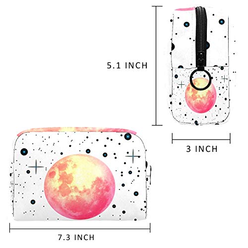 Bolsas de maquillaje de meteorito rosa, bolsas de cosméticos de viaje bolsa de cepillo bolsa de artículos de tocador organizadores bolsa de lavado portátil de viaje para mujeres