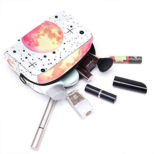 Bolsas de maquillaje de meteorito rosa, bolsas de cosméticos de viaje bolsa de cepillo bolsa de artículos de tocador organizadores bolsa de lavado portátil de viaje para mujeres