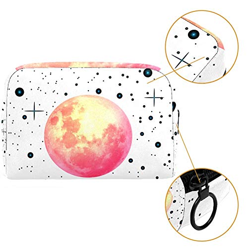 Bolsas de maquillaje de meteorito rosa, bolsas de cosméticos de viaje bolsa de cepillo bolsa de artículos de tocador organizadores bolsa de lavado portátil de viaje para mujeres