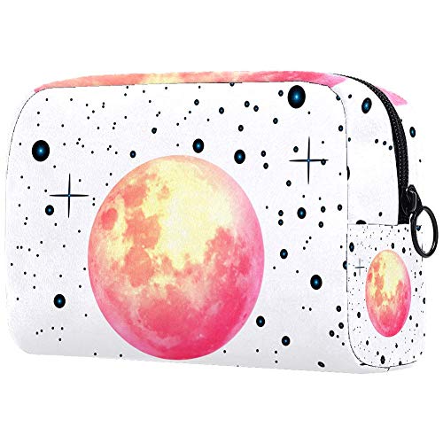 Bolsas de maquillaje de meteorito rosa, bolsas de cosméticos de viaje bolsa de cepillo bolsa de artículos de tocador organizadores bolsa de lavado portátil de viaje para mujeres