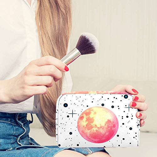 Bolsas de maquillaje de meteorito rosa, bolsas de cosméticos de viaje bolsa de cepillo bolsa de artículos de tocador organizadores bolsa de lavado portátil de viaje para mujeres