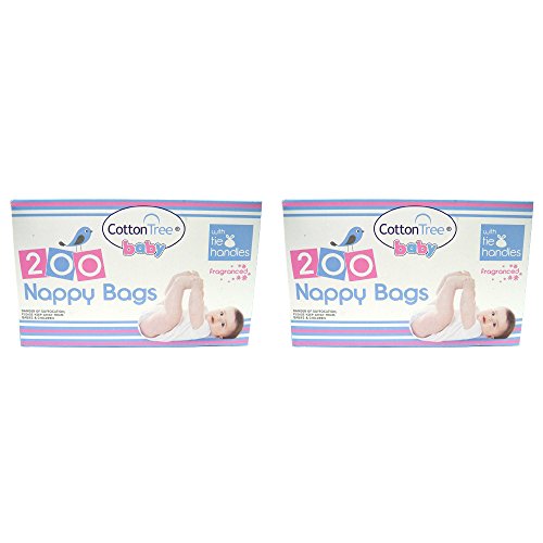 Bolsas perfumadas para pañales, desechables, 2 paquetes de 200 (400 unidades)