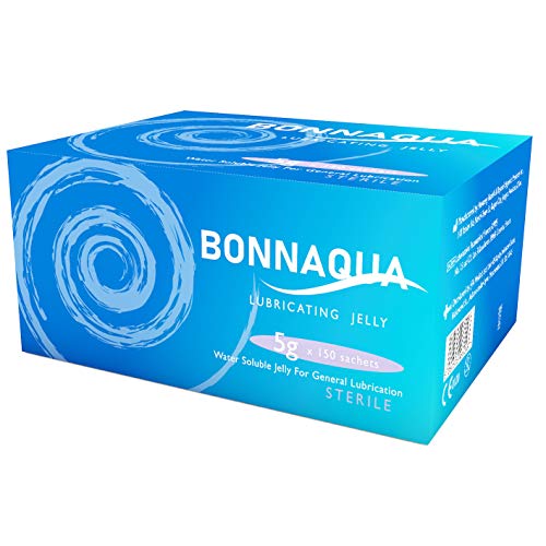 Bolsitas Bonnaqua - Gelatina Lubricante Estéril En Bolsitas, Soluble En Agua Con Embalaje Fácil De Rasgar (Sobre 5g - Caja de 150)