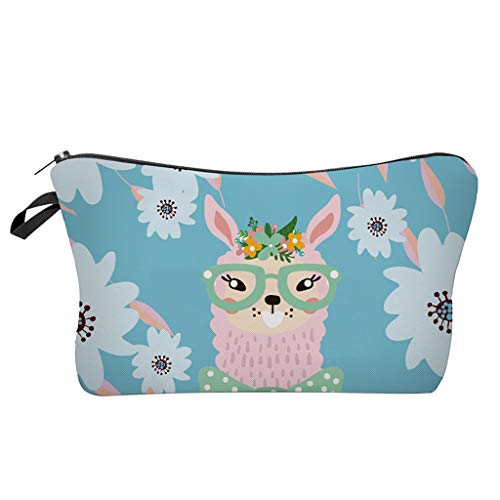 Bolso Caja de Maquillaje Portátil Yesmile ❤️ para Mujeres Impresión de Cartas Bolsa de Maquillaje cosmético pequeñas Cosas de Almacenamiento Bolso de Viaje