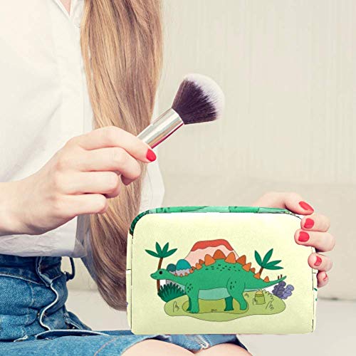 Bolso cosmético dentado dinosaurio adorable espacioso maquillaje bolsas viaje neceser accesorios organizador