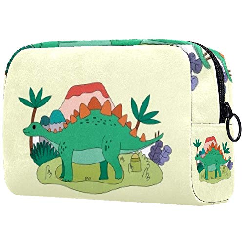 Bolso cosmético dentado dinosaurio adorable espacioso maquillaje bolsas viaje neceser accesorios organizador