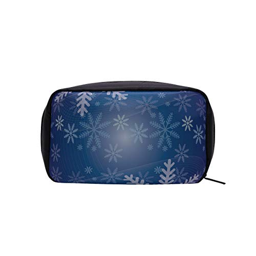 Bolso de baño para niños Copos de nieve Azul Nevado Vacaciones de invierno Wonder Woman Bolso de noche Bolsas de maquillaje para niñas Bolsas de viaje de maquillaje Bolsas de cosméticos Estuche multi