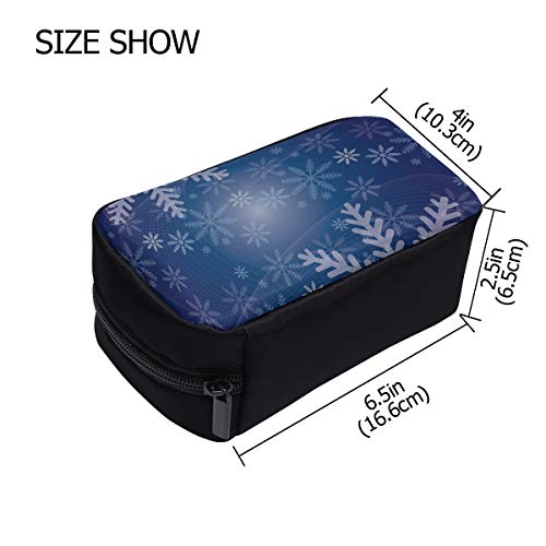 Bolso de baño para niños Copos de nieve Azul Nevado Vacaciones de invierno Wonder Woman Bolso de noche Bolsas de maquillaje para niñas Bolsas de viaje de maquillaje Bolsas de cosméticos Estuche multi