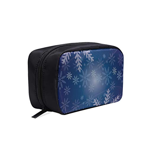 Bolso de baño para niños Copos de nieve Azul Nevado Vacaciones de invierno Wonder Woman Bolso de noche Bolsas de maquillaje para niñas Bolsas de viaje de maquillaje Bolsas de cosméticos Estuche multi