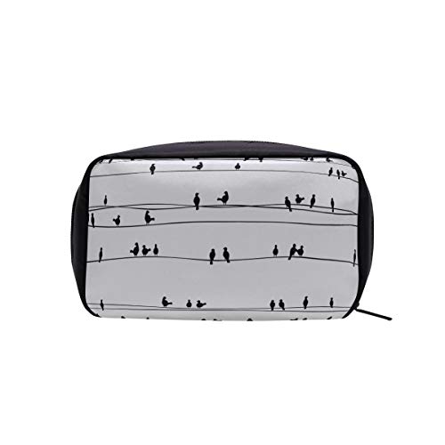 Bolso de cosméticos para niños Black Bird Quiet Mysterious Men Toiletries Bag Wonder Woman Bolsos de maquillaje Bolsa con cremallera Bolsos de cosméticos Estuche multifunción Pinceles de maquillaje