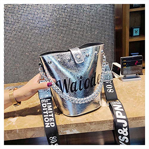 Bolso De Hombro De Las Mujeres Pequeño Bolso De Banda Ancha De La Versión Coreana Wild Messenger Bag Skip Hop Dorado Viaje Cierres Para Maternidad Maternal