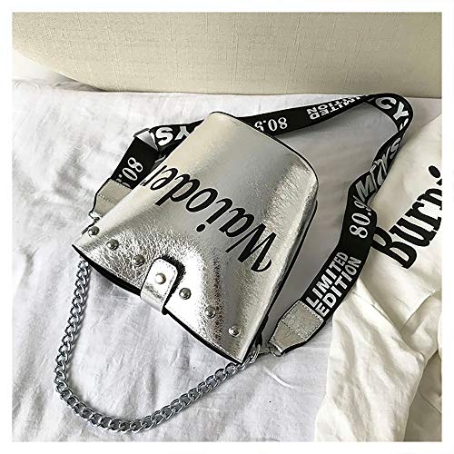 Bolso De Hombro De Las Mujeres Pequeño Bolso De Banda Ancha De La Versión Coreana Wild Messenger Bag Skip Hop Dorado Viaje Cierres Para Maternidad Maternal