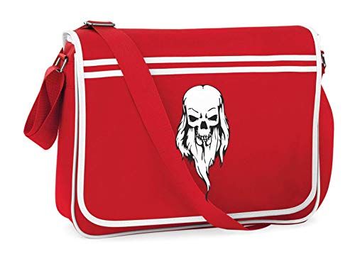 Bolso de hombro para mujer Druckerlebnis24, calavera, abuelo, abuelo, barba y patillas, adecuado para escuela, universidad, ordenador portátil