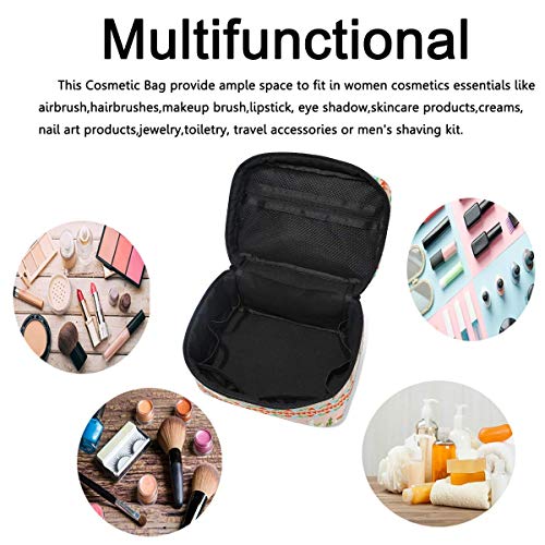 Bolso de maquillaje con diseño creativo de cactus de llama, bolsa de maquillaje, bolsa de cosméticos, cepillo de viaje para mujer, con cremallera, portátil, multifuncional, bolsa de almacenamiento