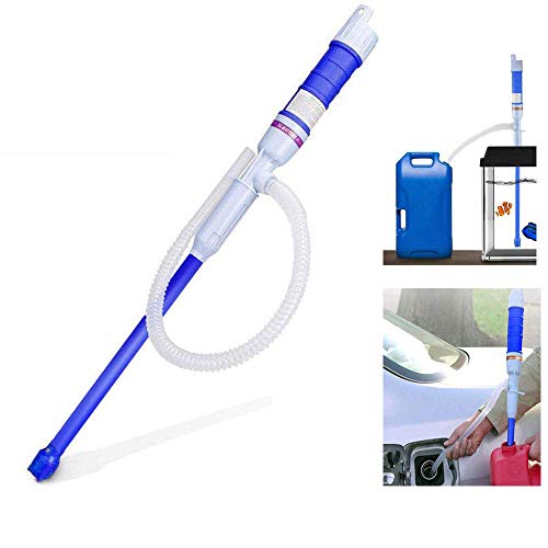 Bomba de agua operada a batería Bomba de agua Bomba de transferencia de líquido Bomba de combustible portátil con sifón eléctrico Bomba de combustible Gasolina Diesel Fluido Bomba de aceite Azul