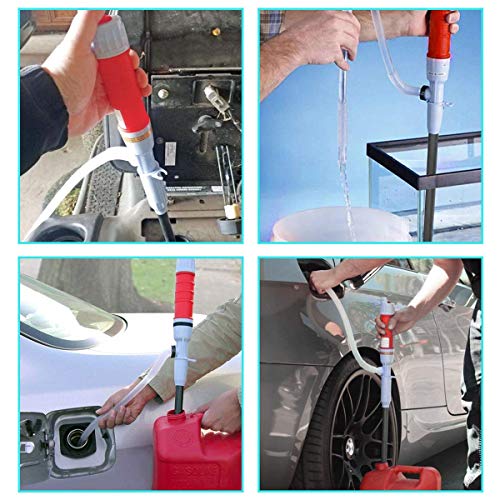 Bomba de agua operada a batería Bomba de agua Bomba de transferencia de líquido Bomba de combustible portátil con sifón eléctrico Bomba de combustible Gasolina Diesel Fluido Bomba de aceite Azul