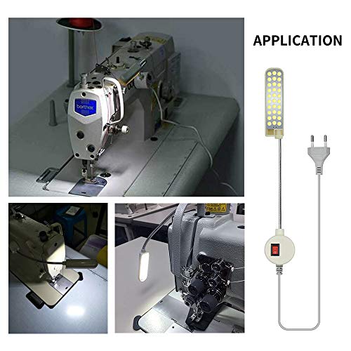 Bonlux 30 LED Bombilla Luz Fría Para Máquina de Coser de Trabajo de cuello de cisne Con Base Magnética De Montaje Para Todos Máquina de Coser de Iluminación