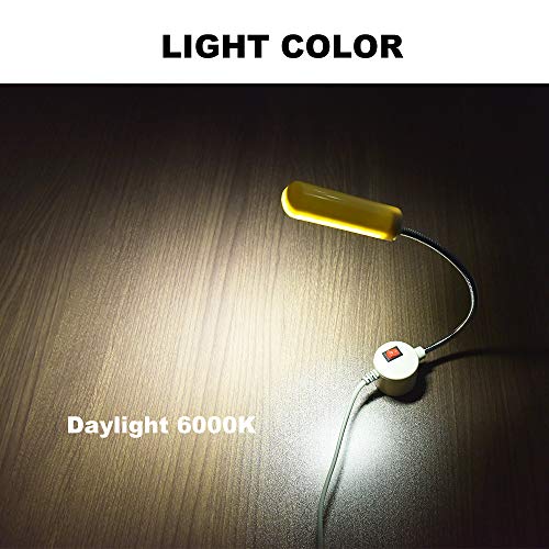 Bonlux 30 LED Bombilla Luz Fría Para Máquina de Coser de Trabajo de cuello de cisne Con Base Magnética De Montaje Para Todos Máquina de Coser de Iluminación
