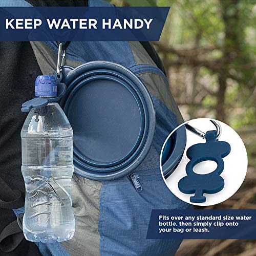 Bonza Tazón Comedero Plegable grande para perros medianos y grandes, Portable Comedero o bebedero. Ligero, resistente, a prueba de fugas, alimentos seguros. Comedero para viajes con mascotas de